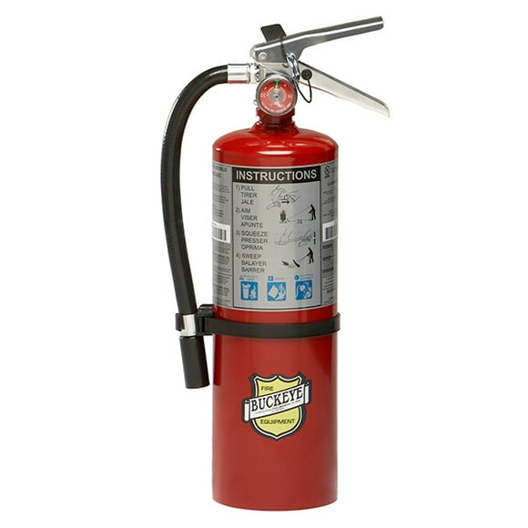 5 lb ABC Pro Line Fire Extinguisher w/Mark I Jr White Tub/Red Cover Cabinet 5 Pack 